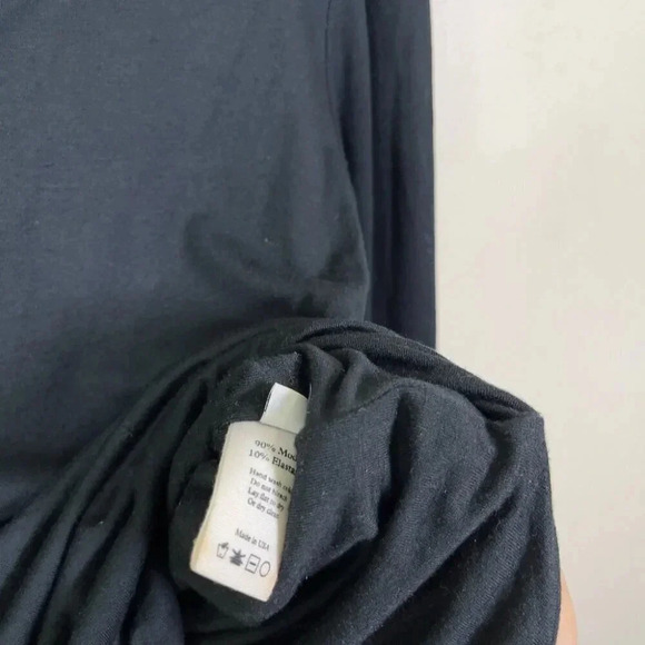 Shaina Mote Womens Size 4 Cowl Neck Black Soft One Shoulder Bodysuit - Picture 8 of 12